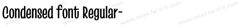 Condensed font Regular字体转换